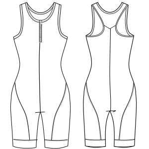 Patron ropa, Fashion sewing pattern, molde confeccion, patronesymoldes.com Sport suit 6982 LADIES One-Piece